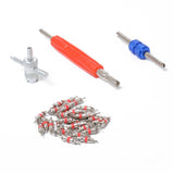 Maxbell 107pcs Auto TR412 TR413 TR414 TR418 Replacement Tire Valve Core Kit