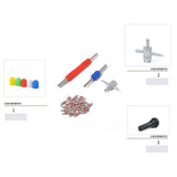 Maxbell 107pcs Auto TR412 TR413 TR414 TR418 Replacement Tire Valve Core Kit