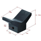 Max Boat Trailer Tie Down Engineering Bow V Stop 7" with 14mm Hole Black Rubber