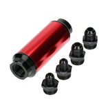 Maxbell 44mm Fuel Filter AN6/AN8 Interface Gasoline Filter  Red