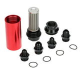 Maxbell 44mm Fuel Filter AN6/AN8 Interface Gasoline Filter  Red