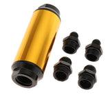 Maxbell 44mm Fuel Filter AN6/AN8 Interface Gasoline Filter  Gold