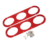 Maxbell 2X Universal Aluminum Rear Bumper Air Diversion Diffuser Panel 3-Hole Red
