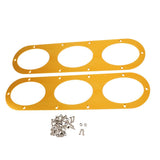 Maxbell 2X Universal Aluminum Rear Bumper Air Diversion Diffuser Panel 3-Hole Gold