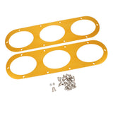 Maxbell 2X Universal Aluminum Rear Bumper Air Diversion Diffuser Panel 3-Hole Gold