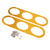 Maxbell 2X Universal Aluminum Rear Bumper Air Diversion Diffuser Panel 3-Hole Gold