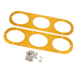 Maxbell 2X Universal Aluminum Rear Bumper Air Diversion Diffuser Panel 3-Hole Gold
