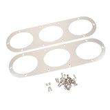 Maxbell 2X Universal Aluminum Rear Bumper Air Diversion Diffuser Panel 3-Hole Silver
