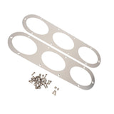 Maxbell 2X Universal Aluminum Rear Bumper Air Diversion Diffuser Panel 3-Hole Silver