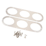 Maxbell 2X Universal Aluminum Rear Bumper Air Diversion Diffuser Panel 3-Hole Silver