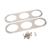 Maxbell 2X Universal Aluminum Rear Bumper Air Diversion Diffuser Panel 3-Hole Silver