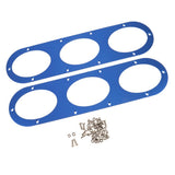 Maxbell 2X Universal Aluminum Rear Bumper Air Diversion Diffuser Panel 3-Hole Blue