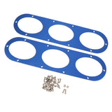 Maxbell 2X Universal Aluminum Rear Bumper Air Diversion Diffuser Panel 3-Hole Blue