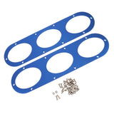 Maxbell 2X Universal Aluminum Rear Bumper Air Diversion Diffuser Panel 3-Hole Blue