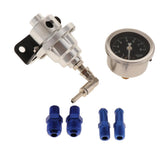 Max Maxb Universal Type S Adjustable Fuel pressure Regulator Silver