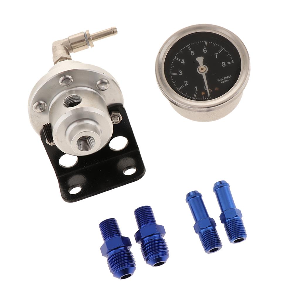 Max Maxb Universal Type S Adjustable Fuel pressure Regulator Silver