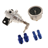 Max Maxb Universal Type S Adjustable Fuel pressure Regulator Silver