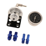 Max Maxb Universal Type S Adjustable Fuel pressure Regulator Silver