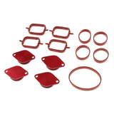 Maxbell 33mm for BMW M57 SWIRL BLANKS FLAPS repair delete kit+ intake gaskets Red