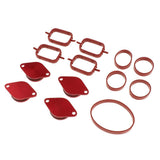 Maxbell 33mm for BMW M57 SWIRL BLANKS FLAPS repair delete kit+ intake gaskets Red