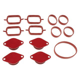 Maxbell 33mm for BMW M57 SWIRL BLANKS FLAPS repair delete kit+ intake gaskets Red