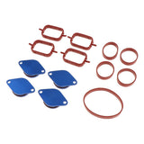 Maxbell 33mm for BMW M57 SWIRL BLANKS FLAPS repair delete kit+ intake gaskets Blue