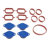 Maxbell 33mm for BMW M57 SWIRL BLANKS FLAPS repair delete kit+ intake gaskets Blue