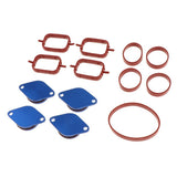 Maxbell 33mm for BMW M57 SWIRL BLANKS FLAPS repair delete kit+ intake gaskets Blue