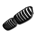 Maxbell Dual Front Grille Cover Insert Grill Trim for BMW 5 Series F10 Matte Black