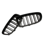 Maxbell Dual Front Grille Cover Insert Grill Trim for BMW 5 Series F10 Matte Black
