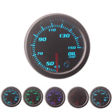 Max 2"/52mm 7 Color LED Car Oil Temp Meter Gauge Smoke Lens Pointer Universal