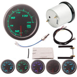 Max 2"/52mm 7 Color LED Car Oil Temp Meter Gauge Smoke Lens Pointer Universal