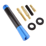Max Maxb Short Stubby Car Auto Antenna AM/FM Radio Aerial Mast Screw Type Blue