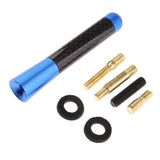 Max Maxb Short Stubby Car Auto Antenna AM/FM Radio Aerial Mast Screw Type Blue