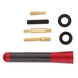 Max Maxb Short Stubby Car Auto Antenna AM/FM Radio Aerial Mast Screw Type Red