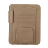 Maxbell Eye Frame Holder Car Sun Glasses Ticket Receipt Card Clip Storage Board Beige