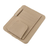 Maxbell Eye Frame Holder Car Sun Glasses Ticket Receipt Card Clip Storage Board Beige