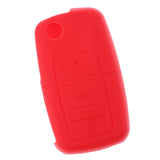 Max Maxb Silicone Cover For VW Skoda Seat Remote Key Fob Case Entry 3 Button Red