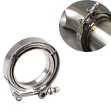 Max Maxb Stainless Steel V Band Downpipe Flange Clamp Turbo Exhaust Downpipe 3.5 Inch