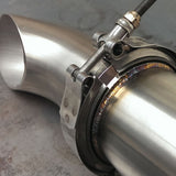 Max Maxb Stainless Steel V Band Downpipe Flange Clamp Turbo Exhaust Downpipe 3.5 Inch