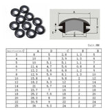 Max Maxb 53 Pieces Cable Protector 6 Kinds Double Sides Wire Grommets Gaskets