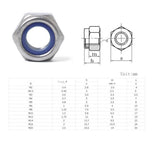 Max Maxb Set of 175 Stainless Steel M3 M4 M5 M6 M8 M10 M12 Nylon Insert Lock Hex Nuts