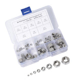 Max Maxb 304 Stainless Steel Lock Nut Assortment Kit, 65pcs M2 - M12 Locknut