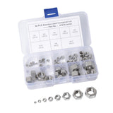 Max Maxb 304 Stainless Steel Lock Nut Assortment Kit, 65pcs M2 - M12 Locknut