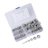 Max Maxb 304 Stainless Steel Lock Nut Assortment Kit, 220pcs M2 - M12 Locknut