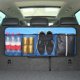 Max Maxb Auto Backseat Bag Car Trunk Organizer Storage Bag Mesh Net Pocket Light Blue