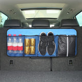 Max Maxb Auto Backseat Bag Car Trunk Organizer Storage Bag Mesh Net Pocket Dark Blue