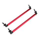 Max Maxb Front/Rear Adjustable Wind Splitter Bumper Chin Lip Rod Support 200mm (Red)
