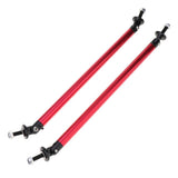 Max Maxb Front/Rear Adjustable Wind Splitter Bumper Chin Lip Rod Support 200mm (Red)