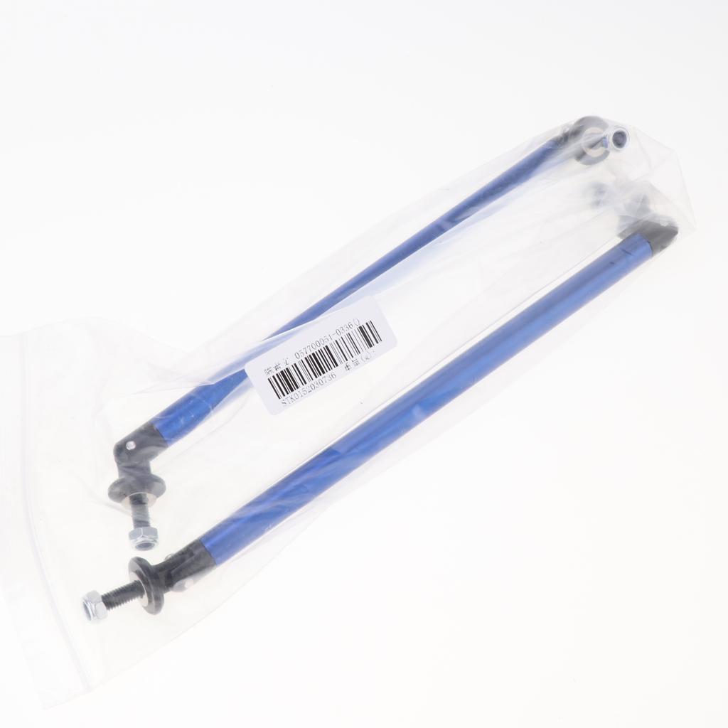 Max Maxb Front/Rear Adjustable Wind Splitter Bumper Chin Lip Rod Support 200mm Blue